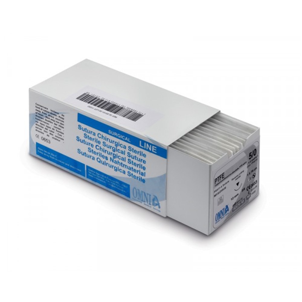 Suture 75cm PTFE 4/0  16mm 3/8 Circle Reverse Cutting 12pcs
